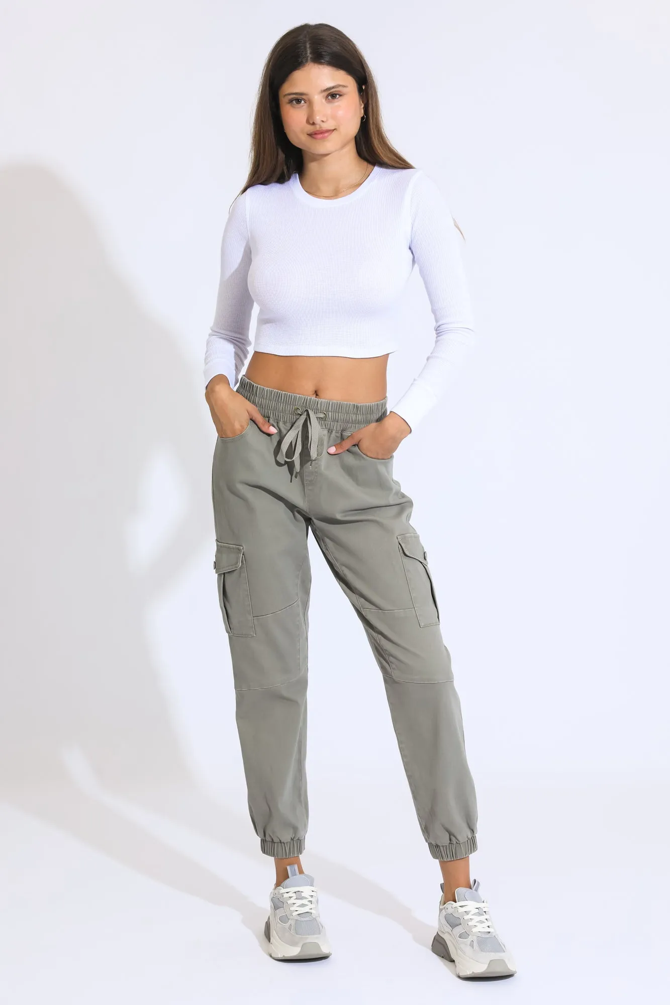 The Everyday Cargo Moto Jogger - Dusty Sage