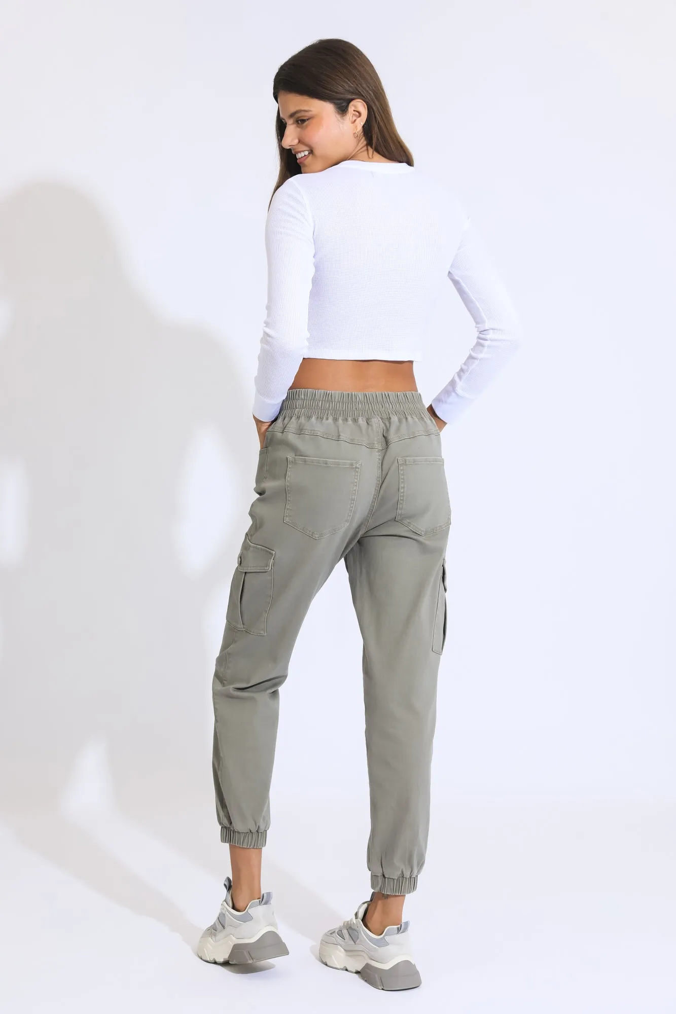 The Everyday Cargo Moto Jogger - Dusty Sage