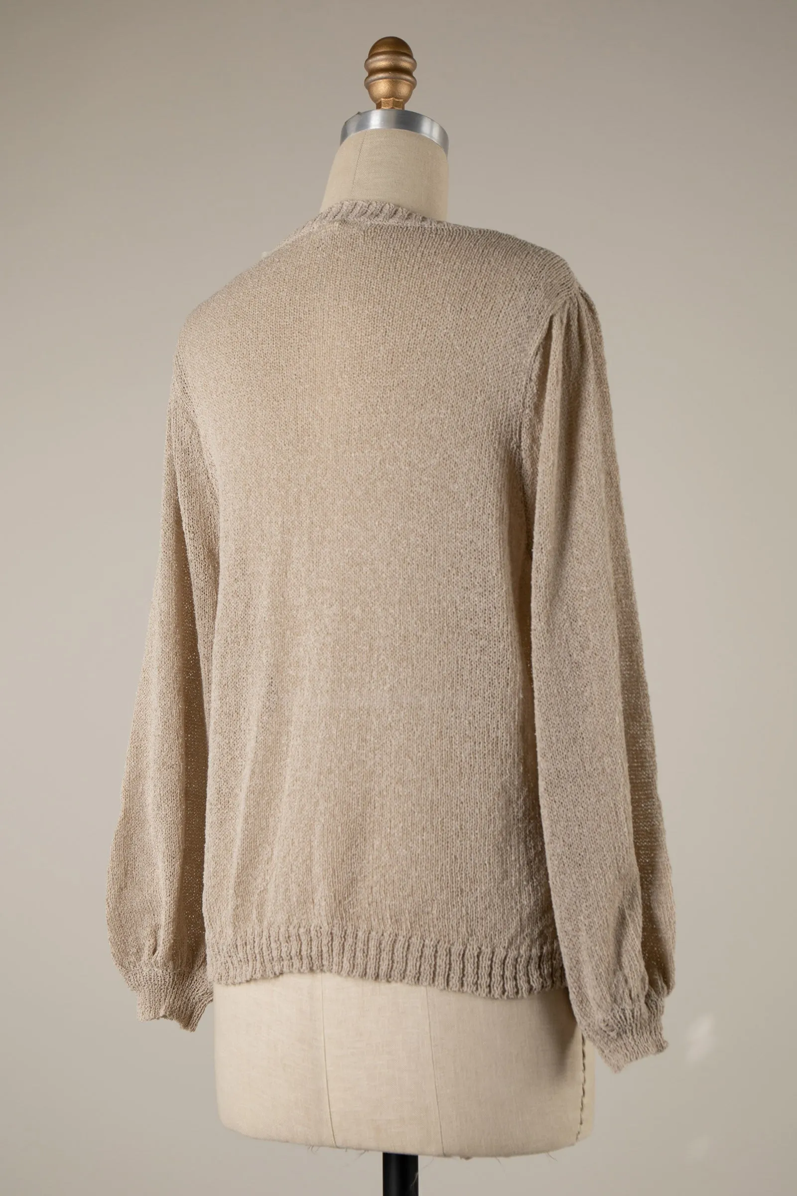 THIN SHEER CABLE KNIT PULLOVER SWEATER 1 PACK