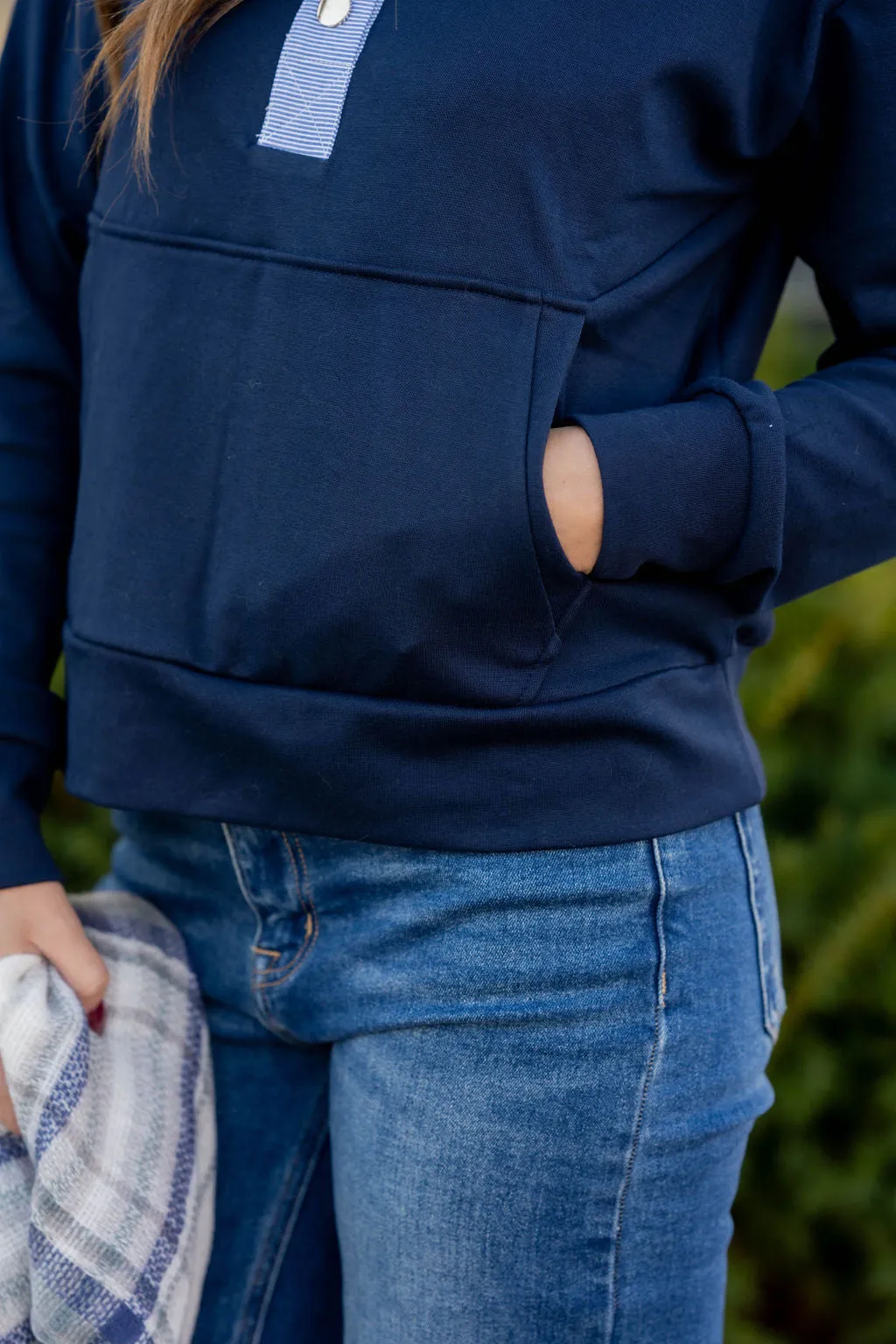 Thin Stripe Accented Pullover