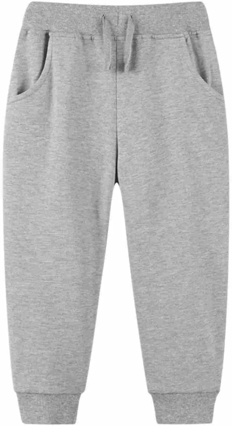 Toddler Baby Girl Boy Pants Black Solid Color 𝗖artoon Sweatpants Casual Lightweight Trousers Unisex Winter Clothes