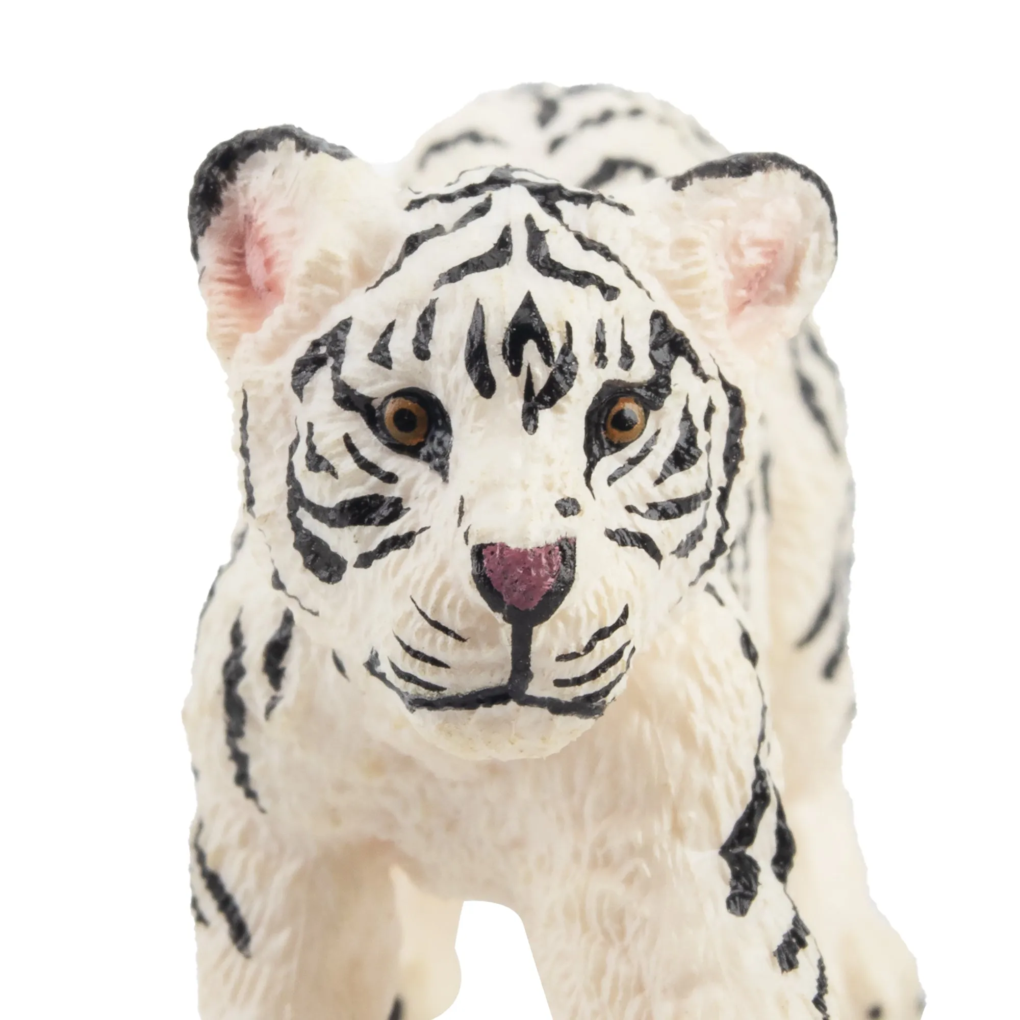 Toymany Stretching White Tiger Cub Figurine Toy