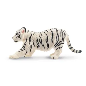 Toymany Stretching White Tiger Cub Figurine Toy