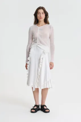 USSI | PULLOVER MOHAIR KNIT WHITE
