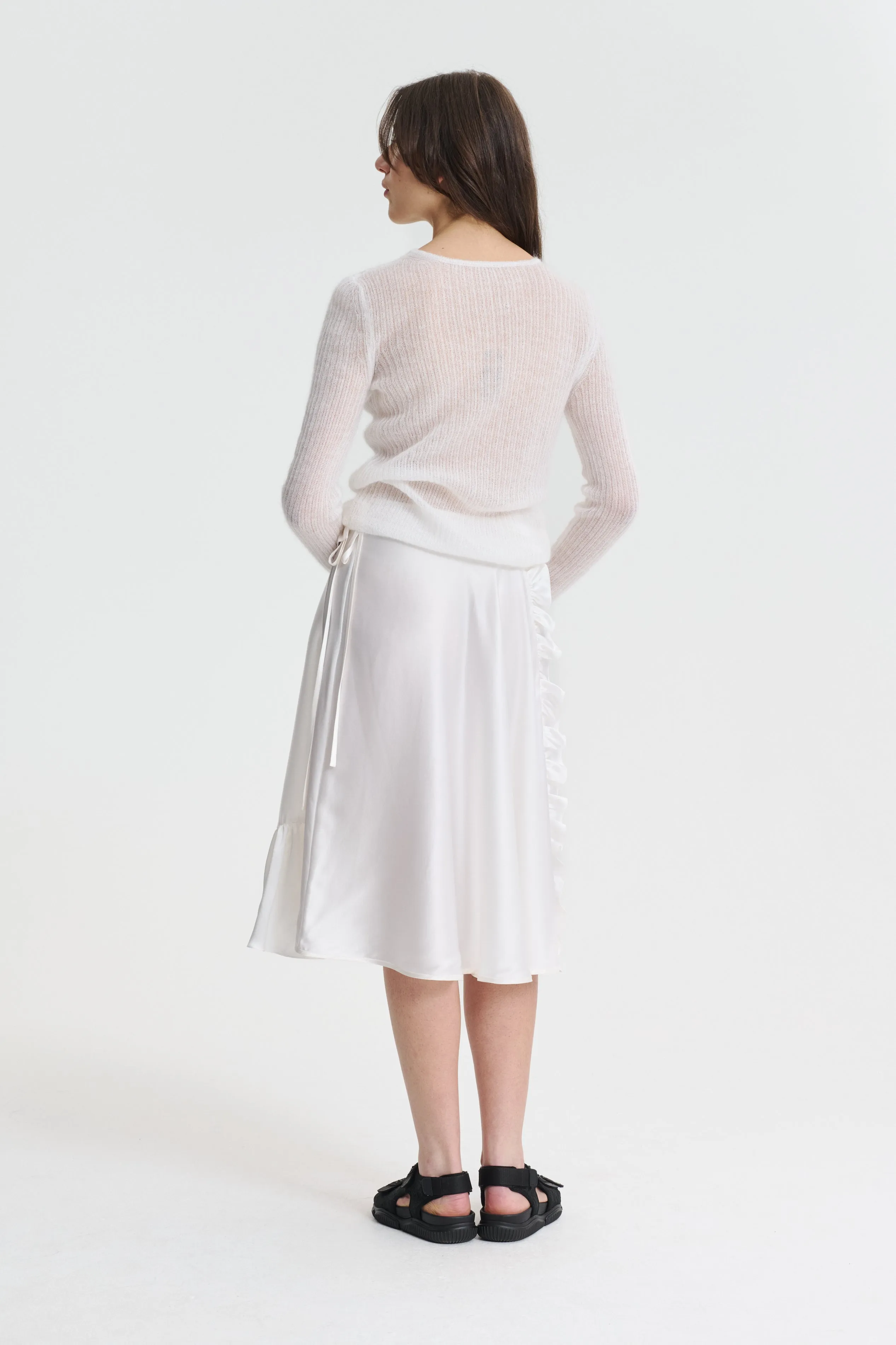 USSI | PULLOVER MOHAIR KNIT WHITE