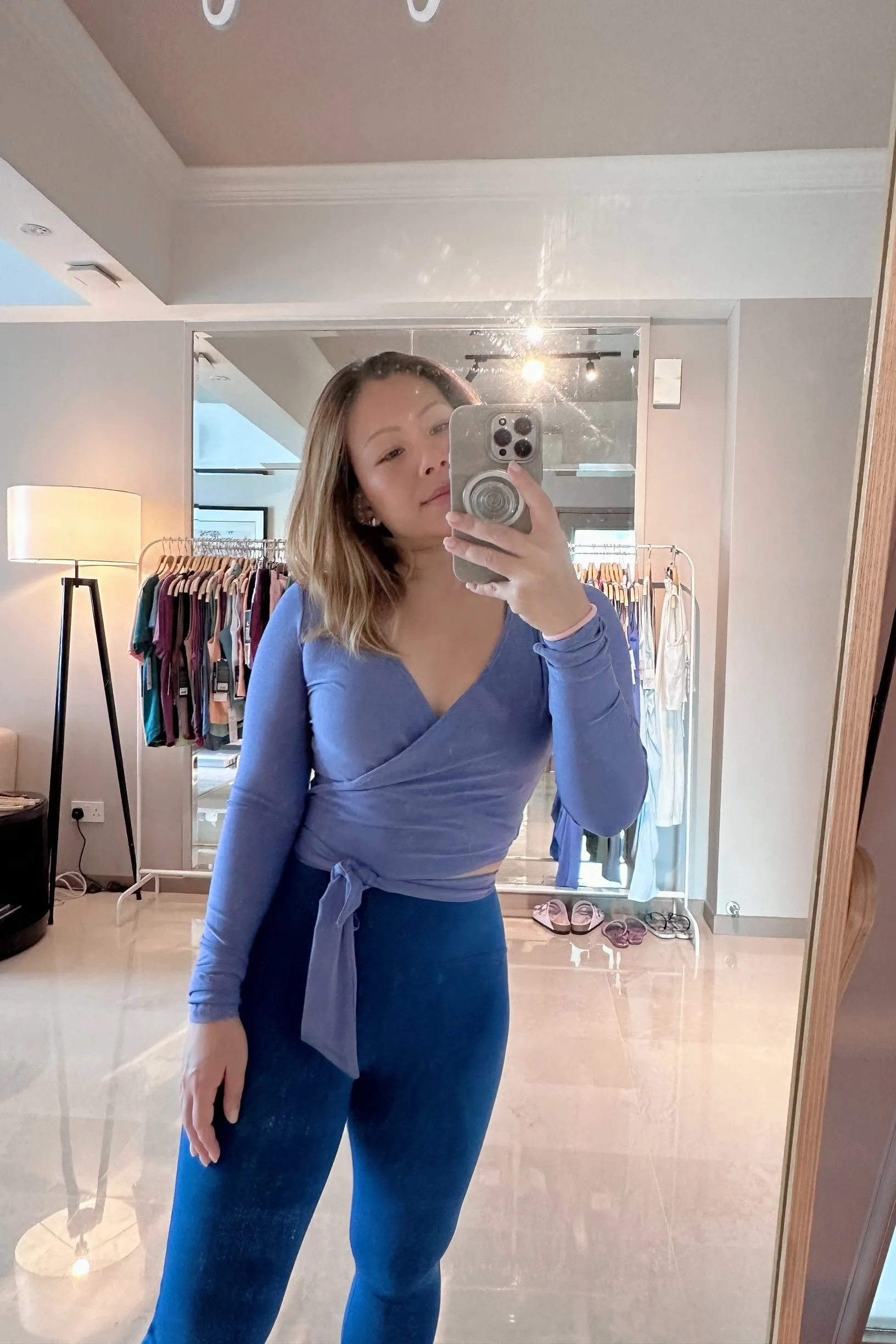 Waist No Time Wrap Top - Indigo