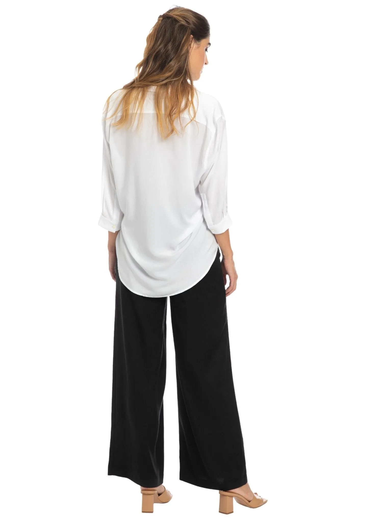 Warren Maternity Trouser in Soft Tencel - Black