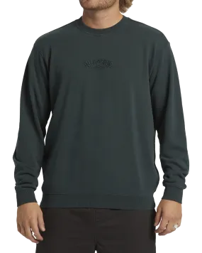 Wave Washed Sweatshirt in Forest Green