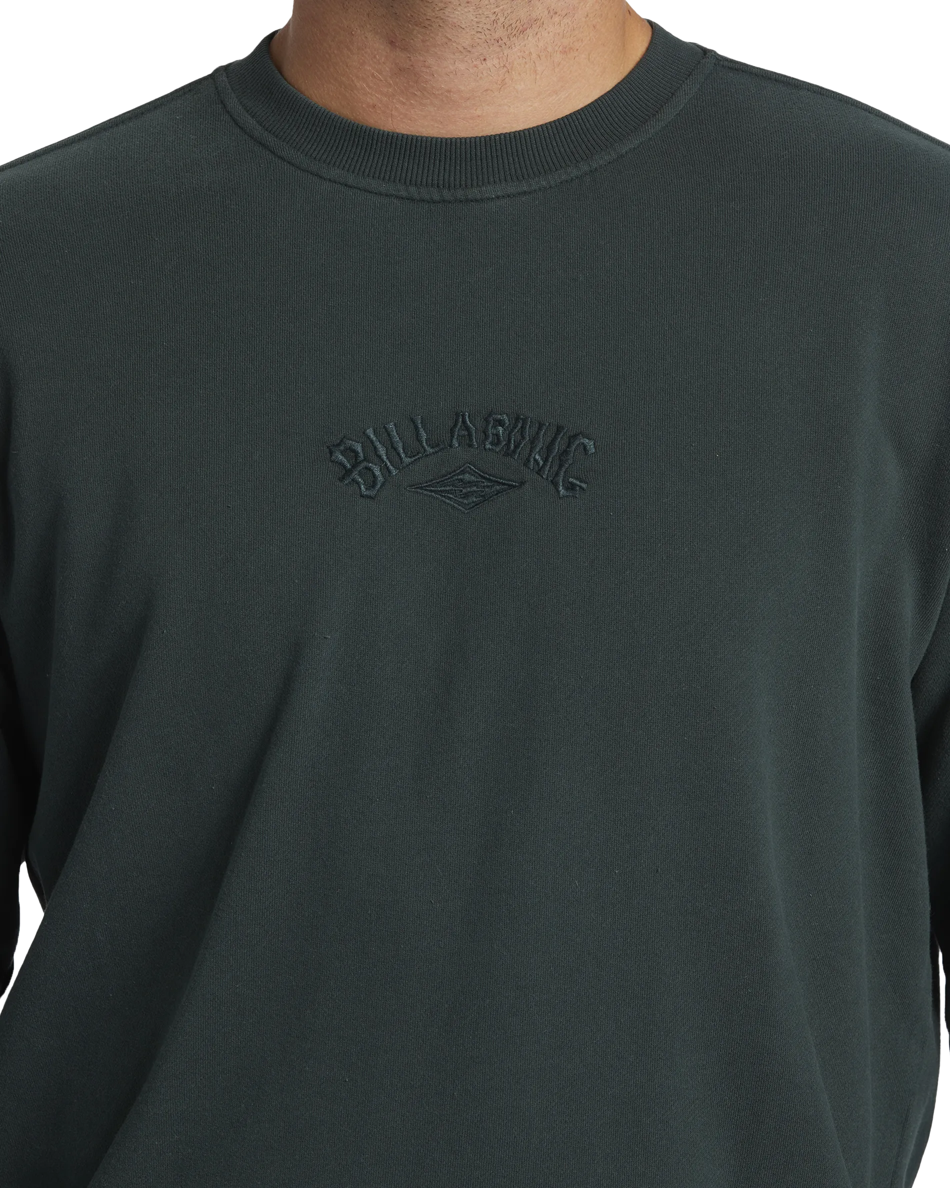 Wave Washed Sweatshirt in Forest Green