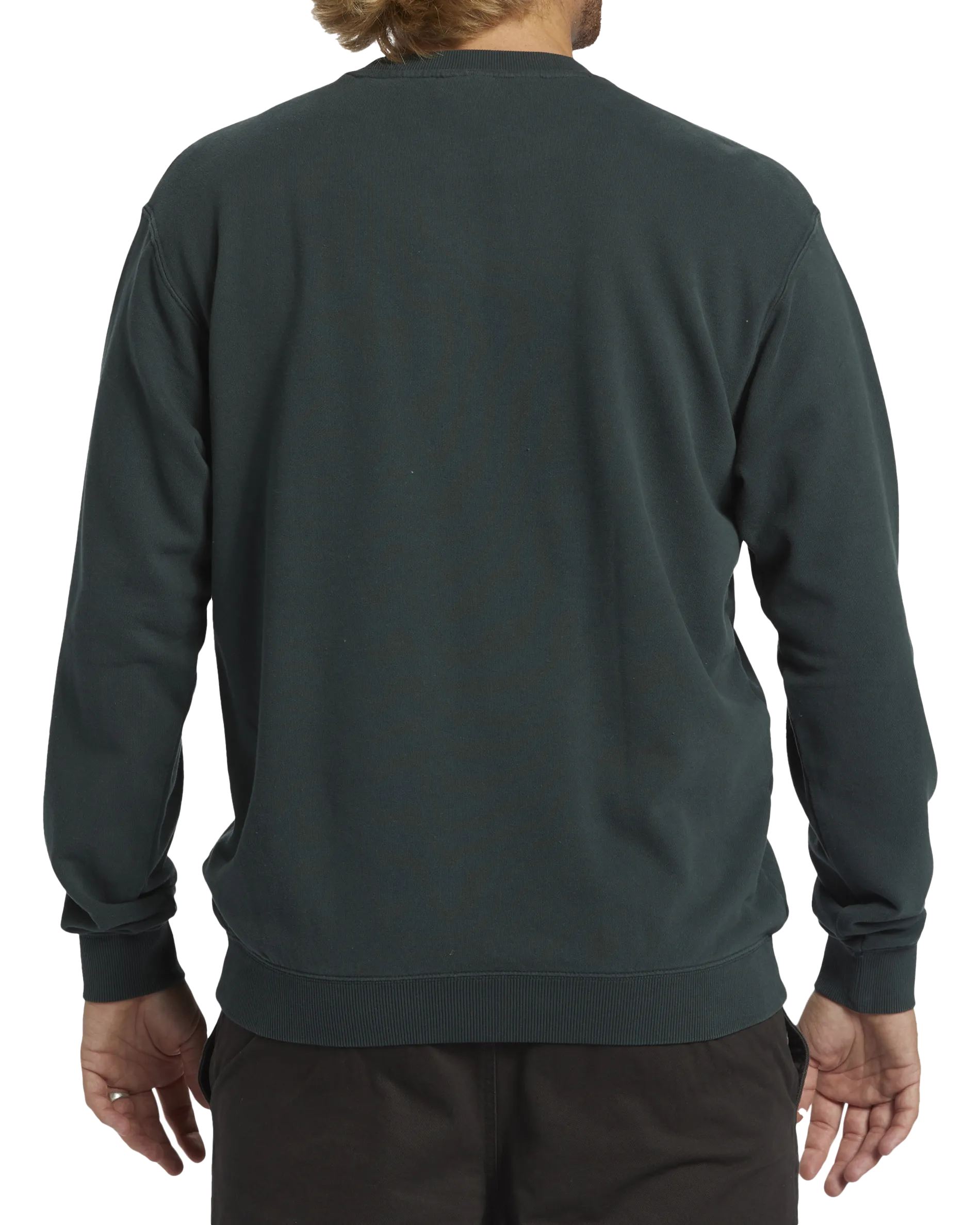 Wave Washed Sweatshirt in Forest Green
