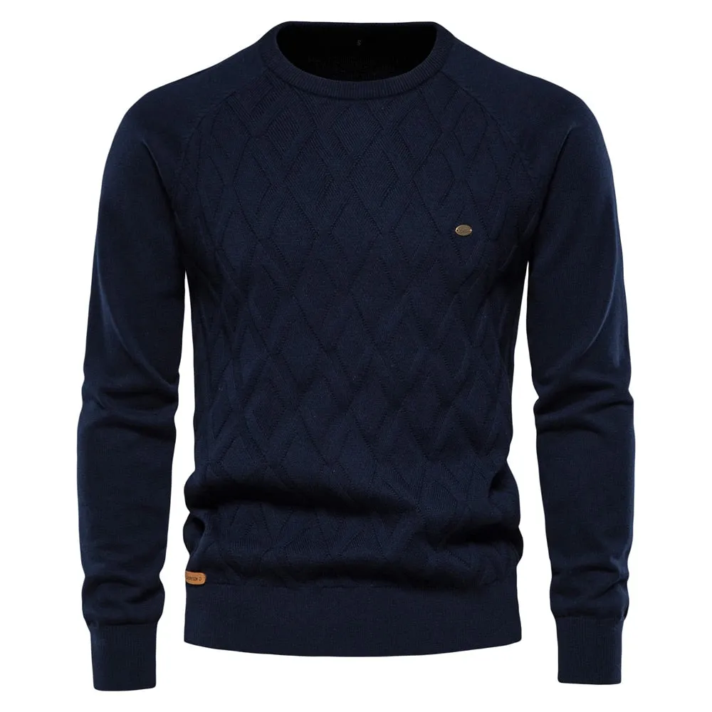 West Louis™ O-Neck Long sleeve Knitted Pullover