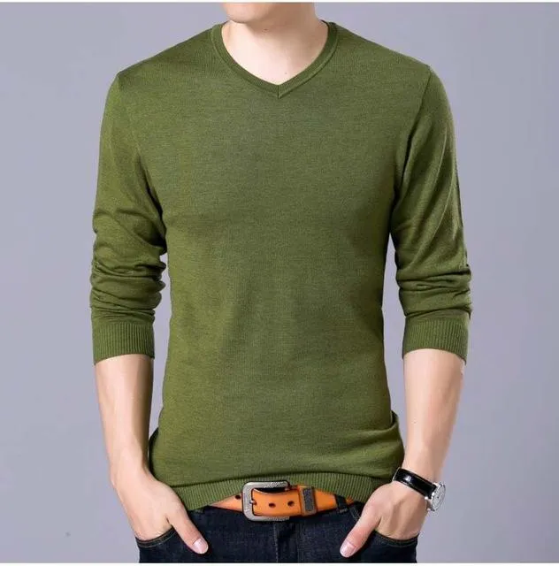 West Louis™ V-Neck Thin Sweater Pullover