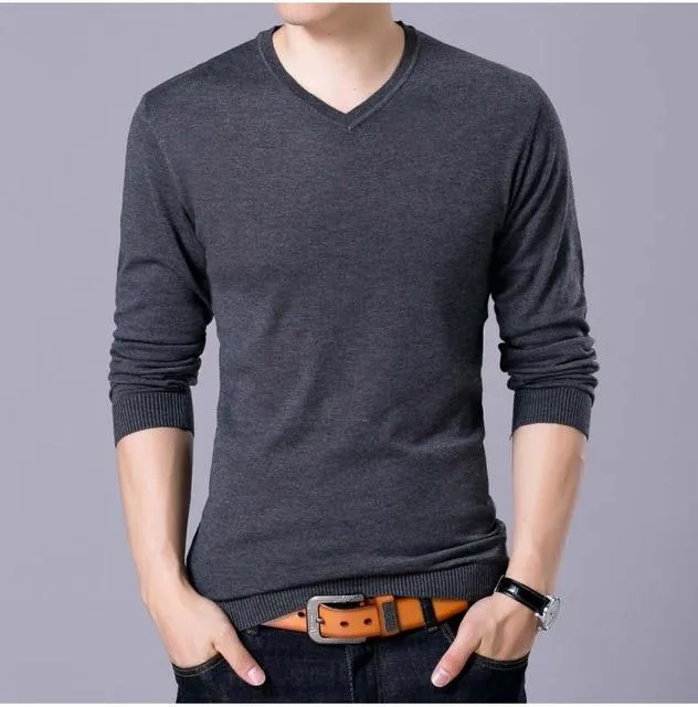 West Louis™ V-Neck Thin Sweater Pullover
