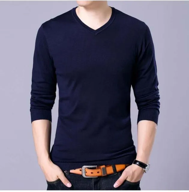West Louis™ V-Neck Thin Sweater Pullover
