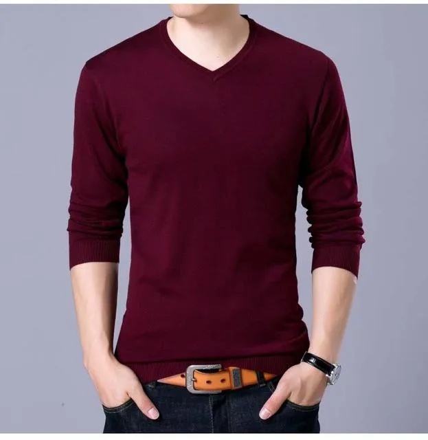 West Louis™ V-Neck Thin Sweater Pullover