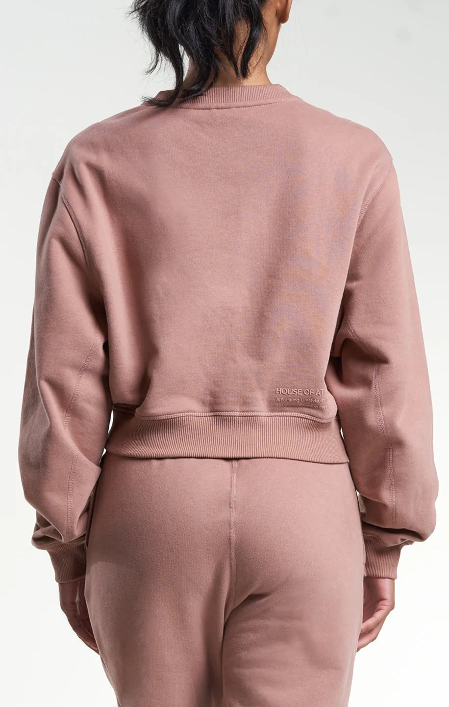 Womens Casual Crop Sweatshirt Neutral
