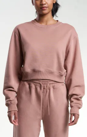 Womens Casual Crop Sweatshirt Neutral