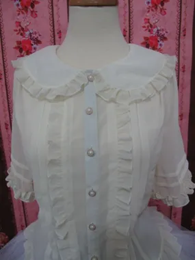 Yilia~Elegant Lolita Short Sleeve Blouse