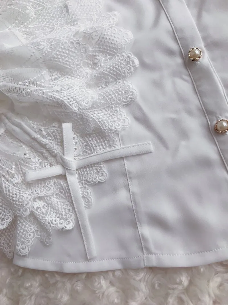 Yilia~Retro Lolita Princess Sleeve Blouse