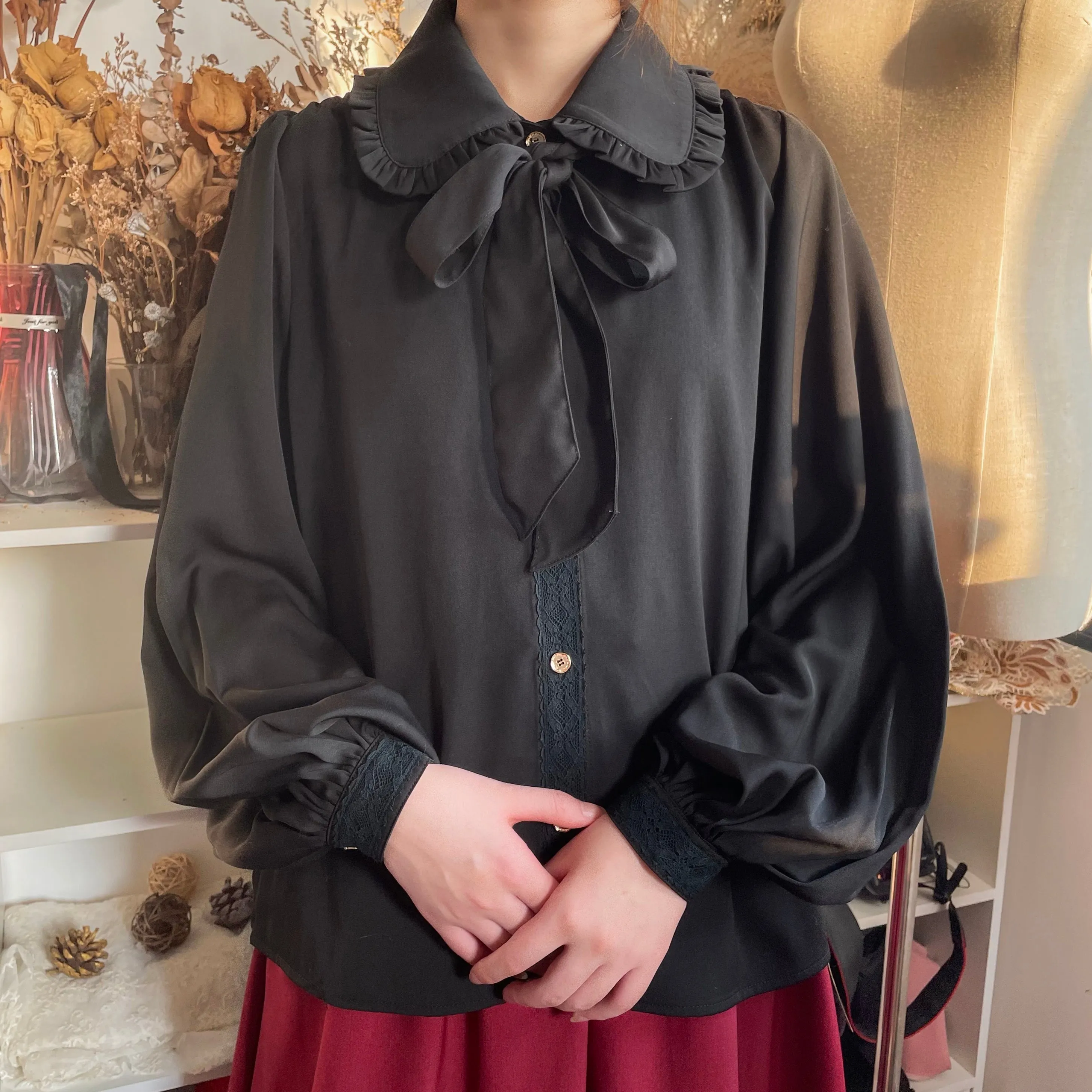 YuanSu~Mayer's Whisper~Vintage Large Sleeve Lolita Blouse