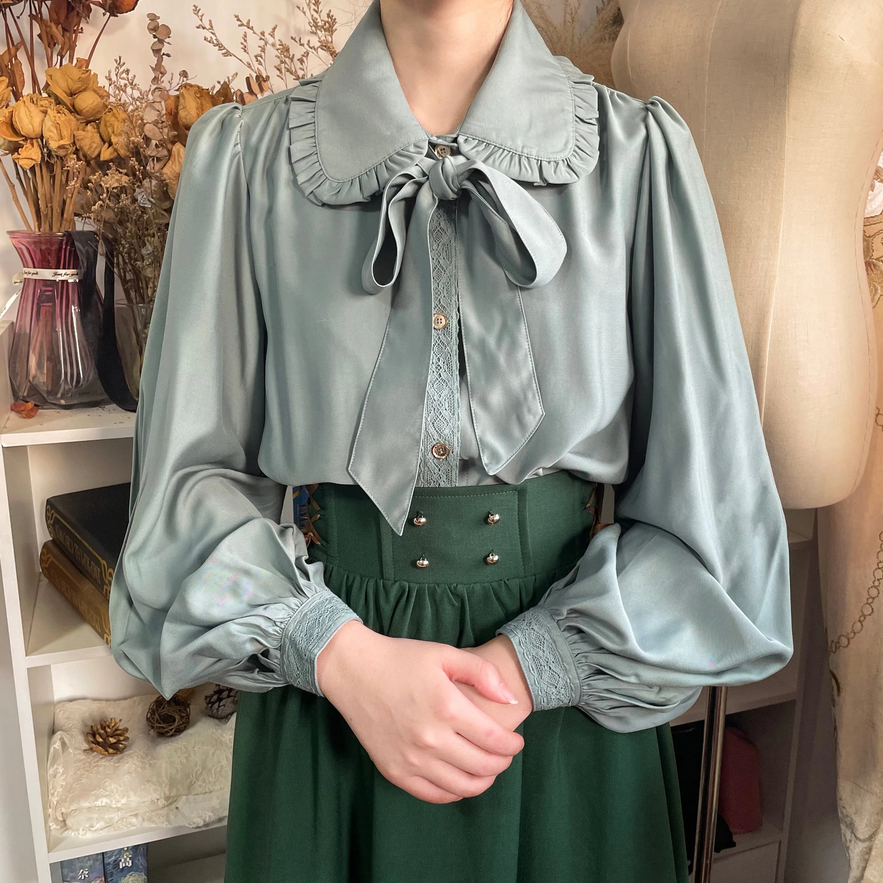YuanSu~Mayer's Whisper~Vintage Large Sleeve Lolita Blouse