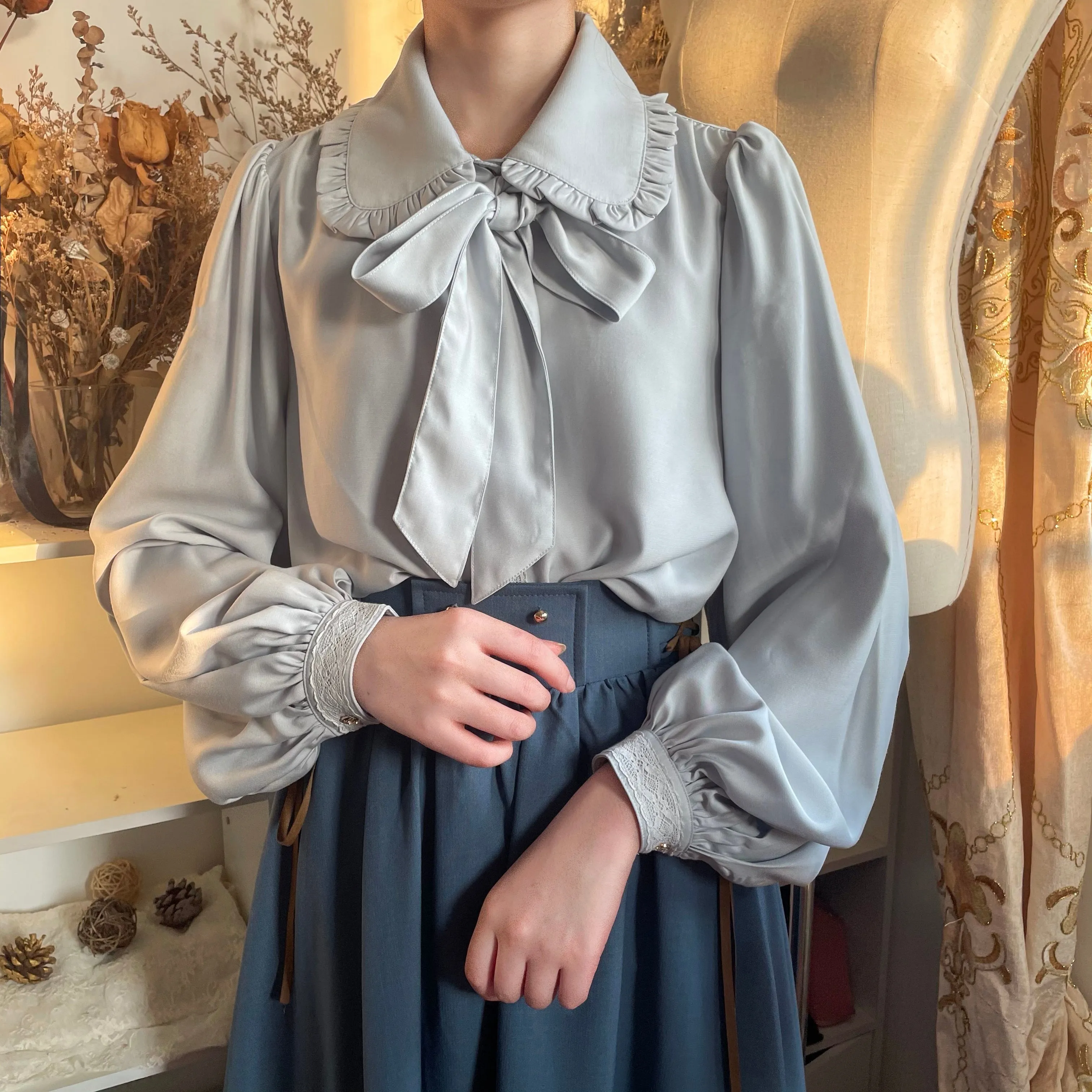 YuanSu~Mayer's Whisper~Vintage Large Sleeve Lolita Blouse