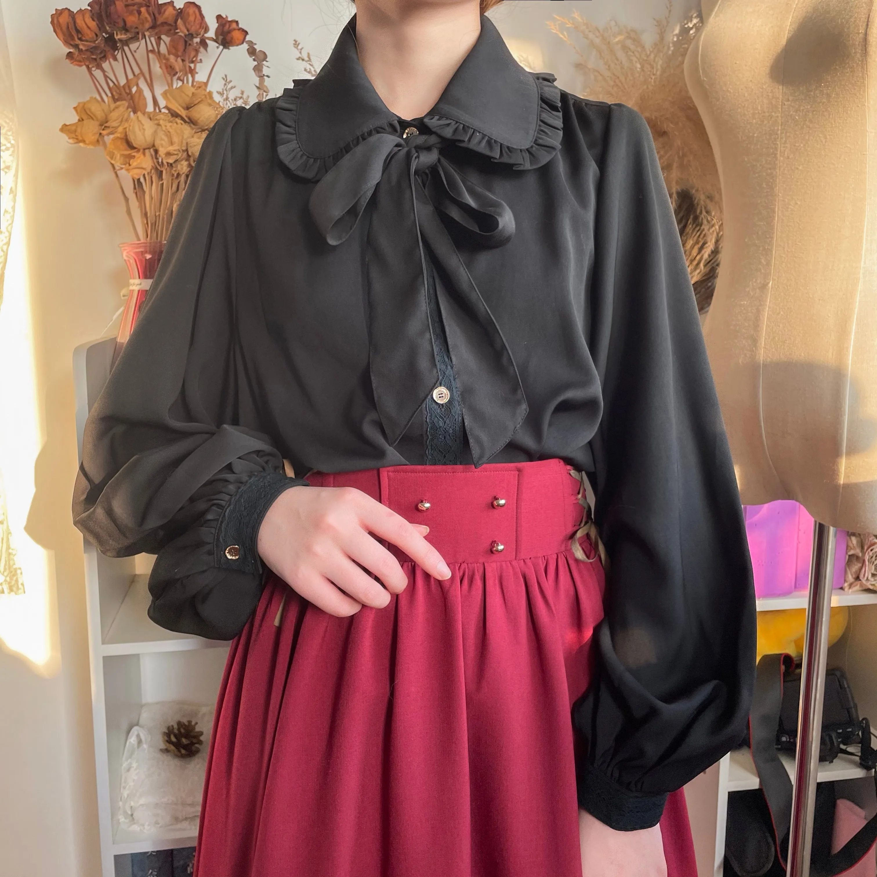 YuanSu~Mayer's Whisper~Vintage Large Sleeve Lolita Blouse