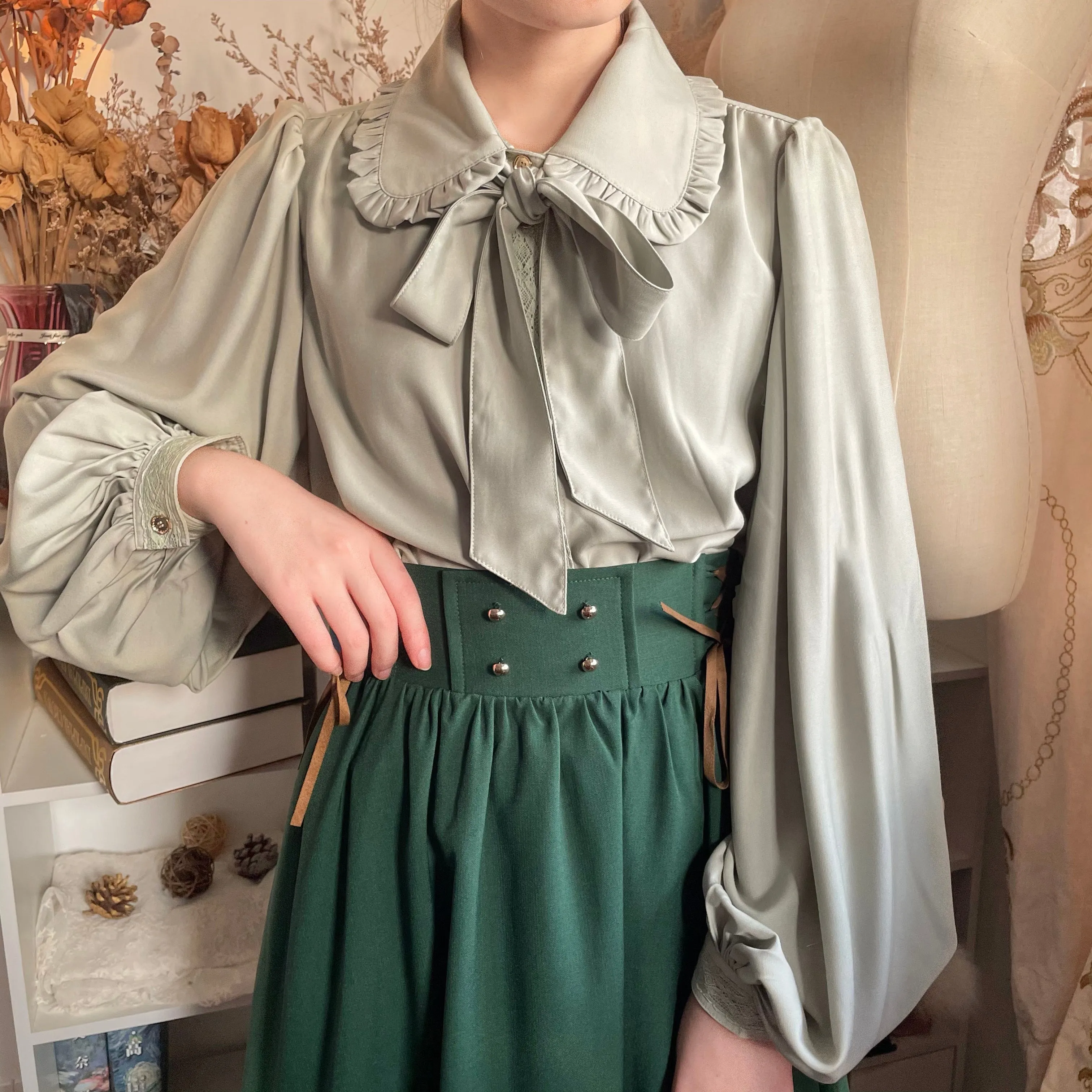 YuanSu~Mayer's Whisper~Vintage Large Sleeve Lolita Blouse