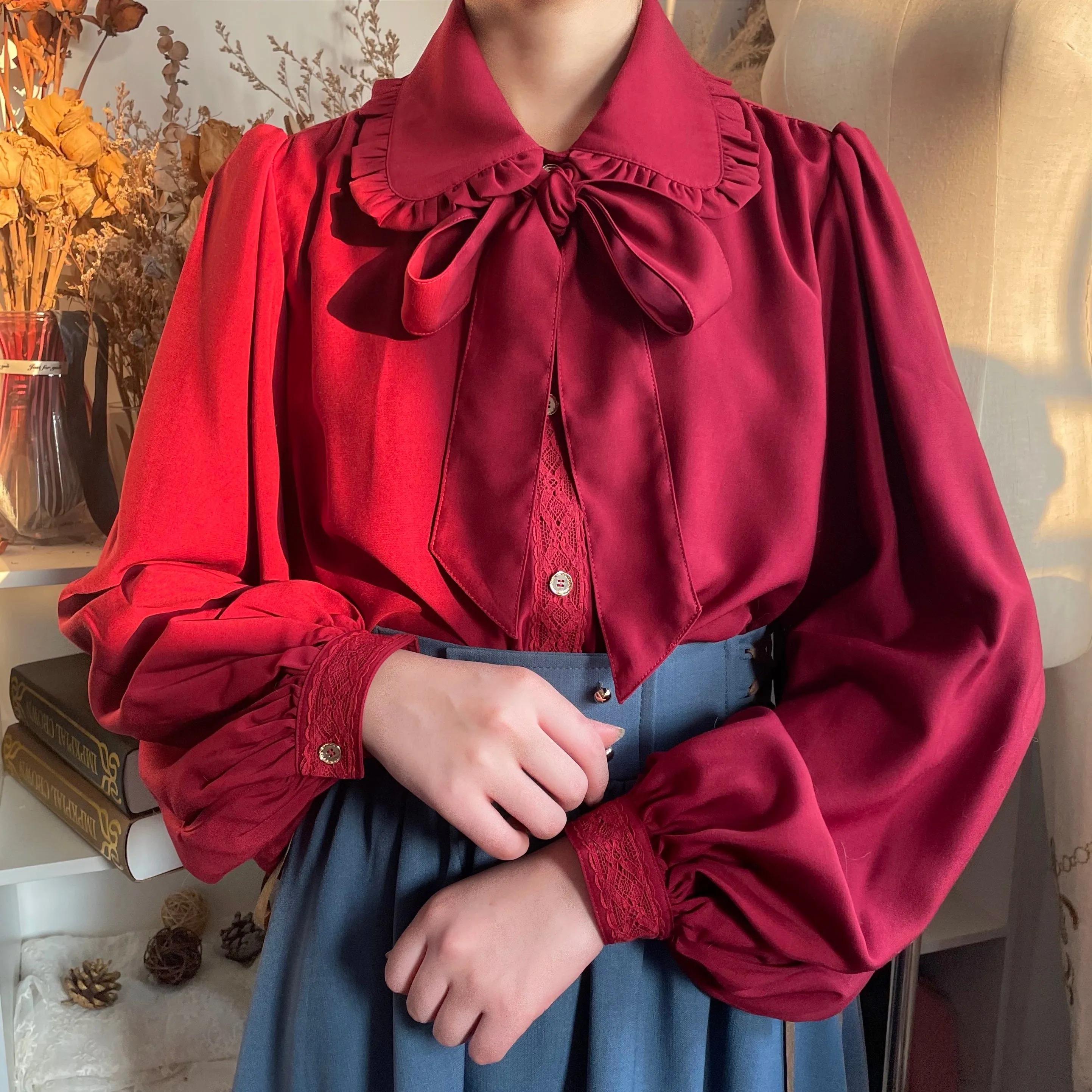 YuanSu~Mayer's Whisper~Vintage Large Sleeve Lolita Blouse