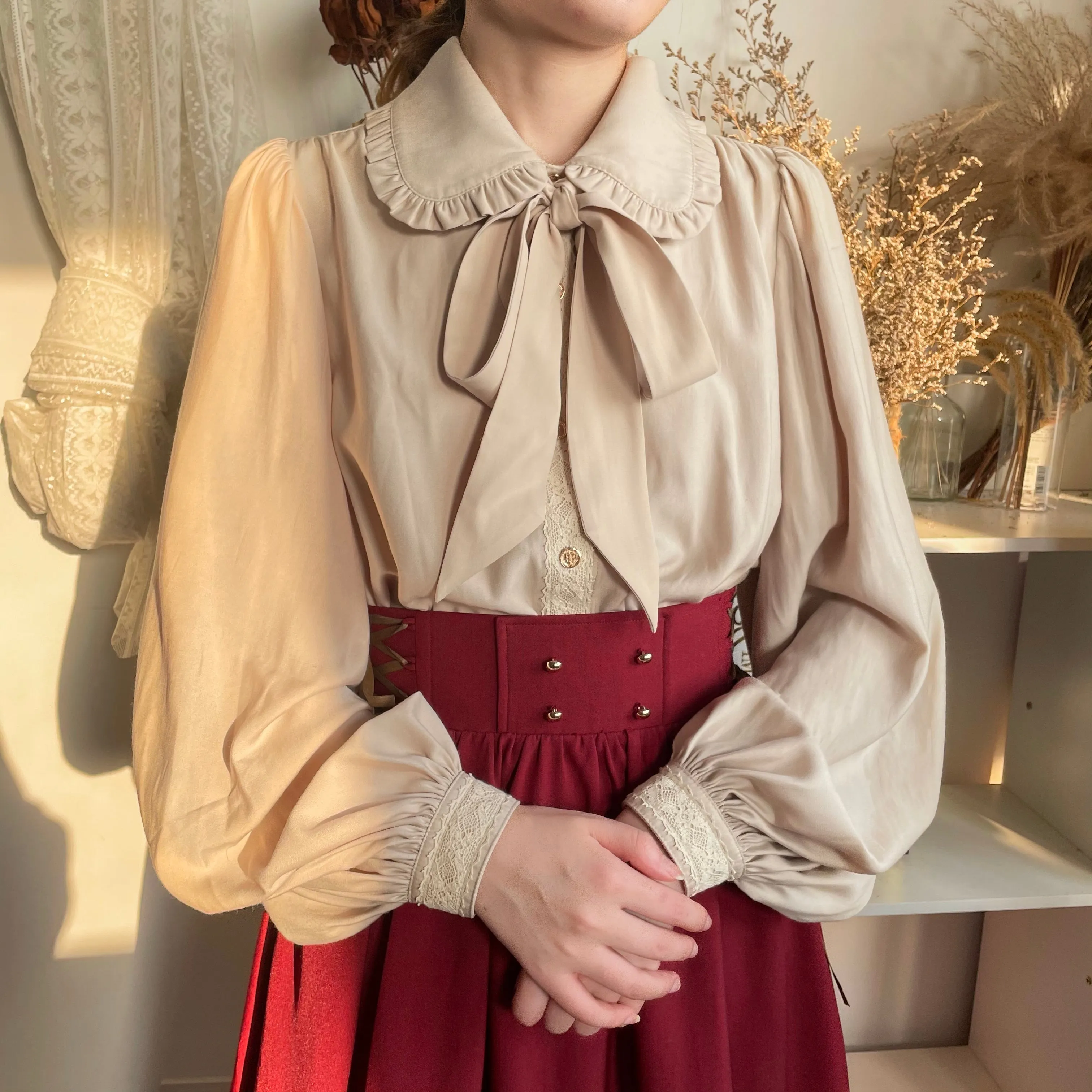 YuanSu~Mayer's Whisper~Vintage Large Sleeve Lolita Blouse